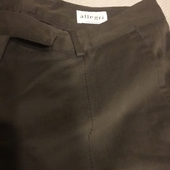 Italian Designer ALLEGRI Brown Straight Leg Trousers Size 10 - Picture 8 of 10